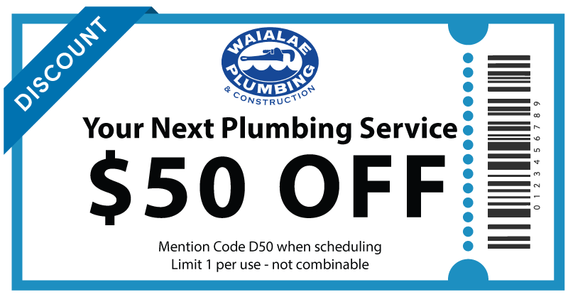 image of $50 discount code for next plumbing service