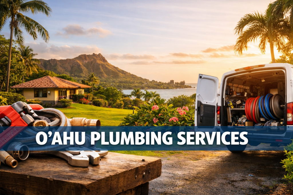 Plumbing technician arriving at an Oʻahu home
