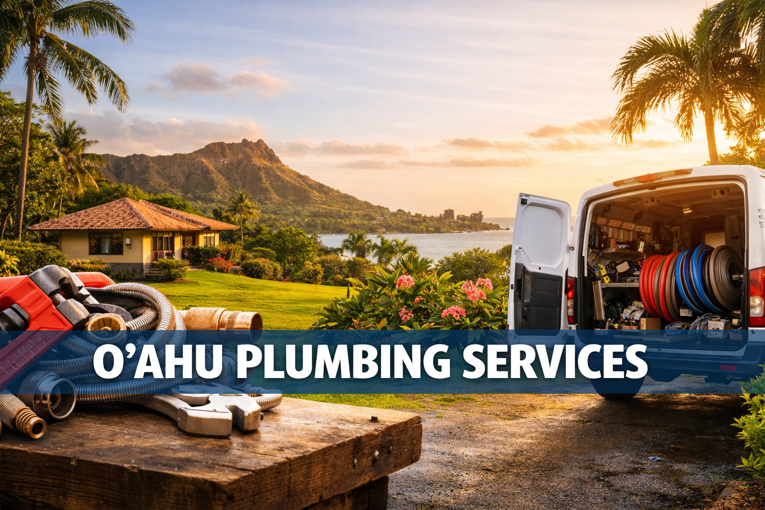 Plumbing technician arriving at an Oʻahu home