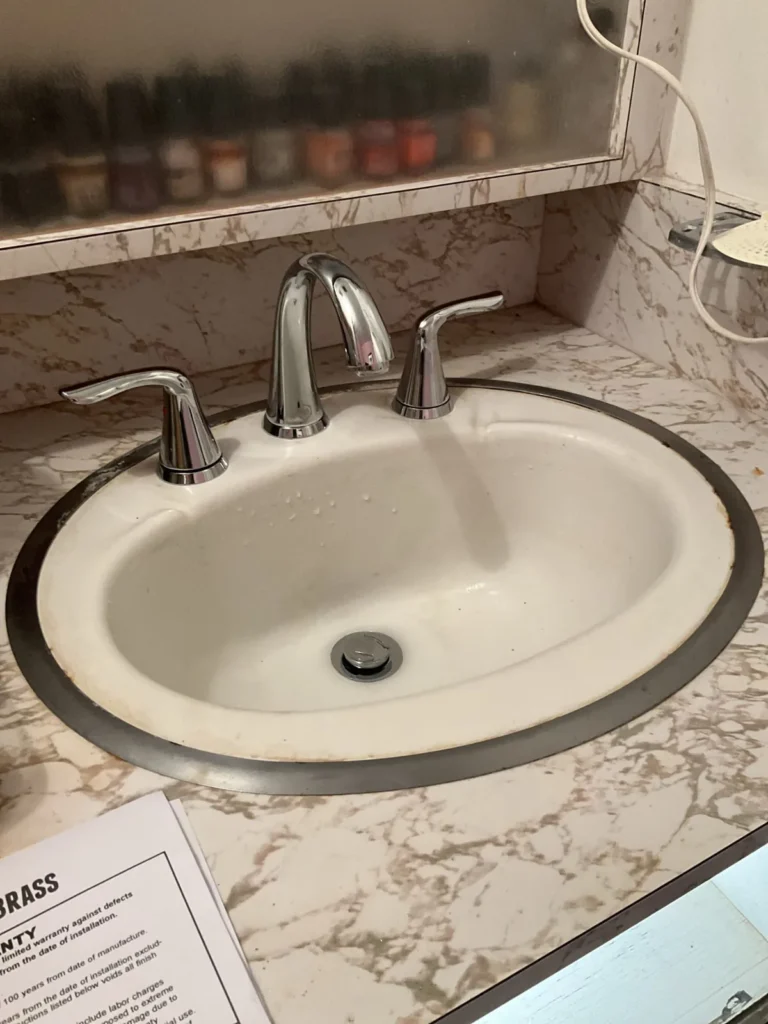 Faucet installation before and after (1)
