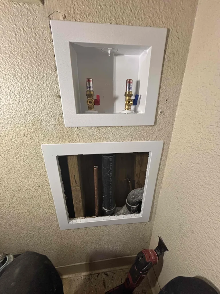 Washer valve box replacement before and after (1)